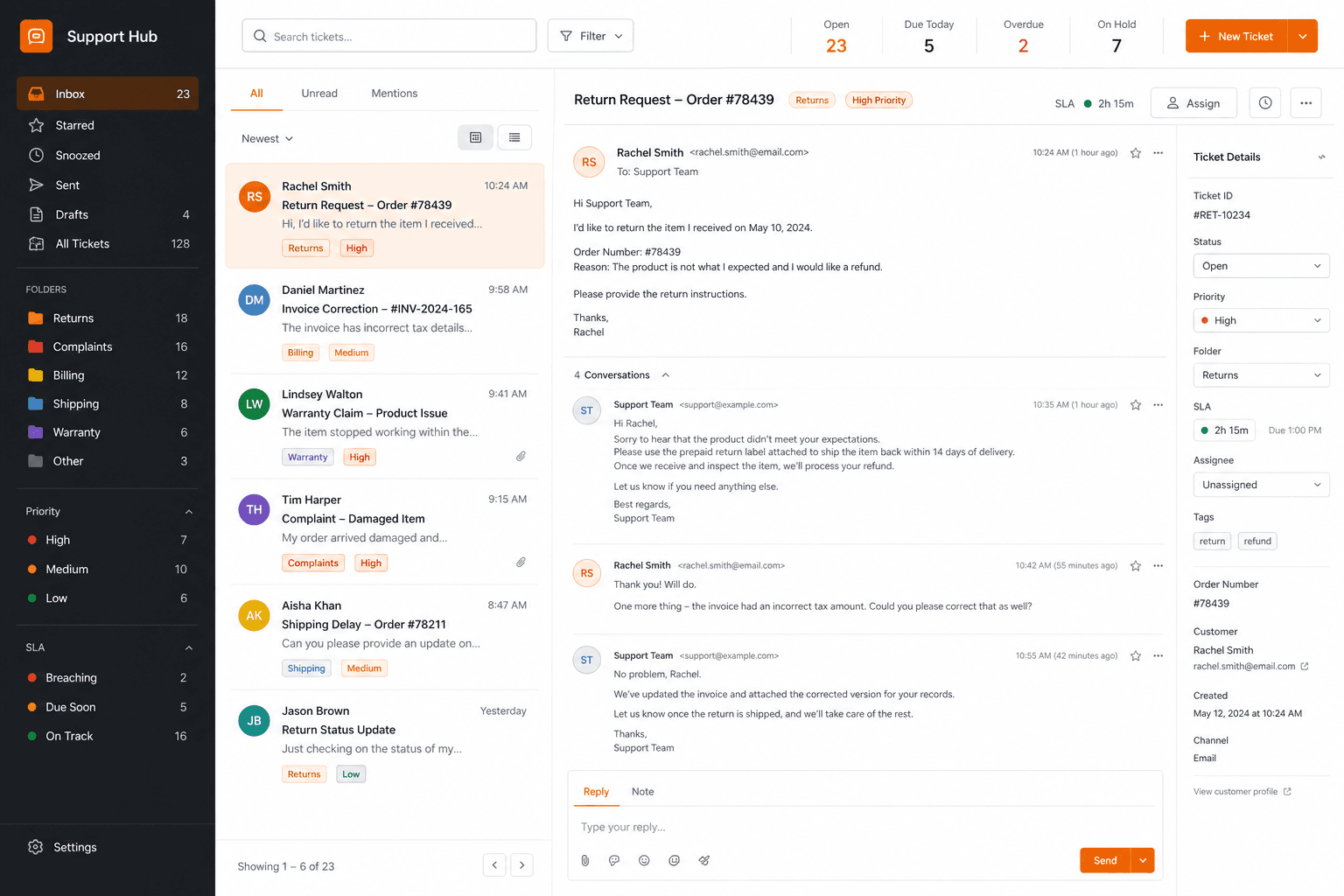 Marketplace message handling