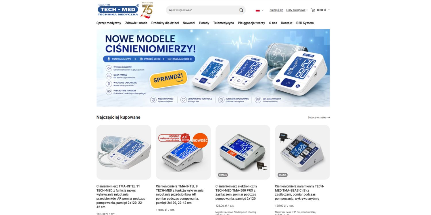 Tech-Med - sklep medyczny i producent sprzętu medycznego